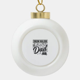 Trommel Majoor Vader Vintage Muzieksjabloon_1 Keramische Bal Ornament