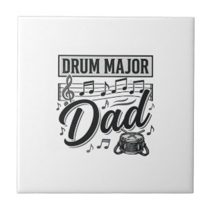 Trommel Majoor Vader Vintage Muzieksjabloon_1 Tegeltje