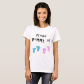 Trommel mammie van 1 jongen 1 meisje t-shirt (Voorkant volledig)