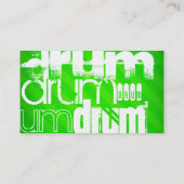 Trommel; Neon Green Stripes Visitekaartje (Achterkant)