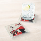 Trommel voor Tommy Glazen Onderzetter (Schuin)