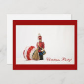 Trommelaar en kerstbal feestdagenkaart (Voorkant / Achterkant)