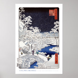 Trommelbrug bij Meguro Poster
