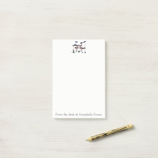 Trommelkit aanpassen post-it® notes (Op bureau)