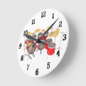 Trommelkit: wandklok ronde klok (Hoek)