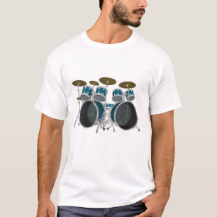 Trommelset (groen) - Dubbele trommelkit T-shirt