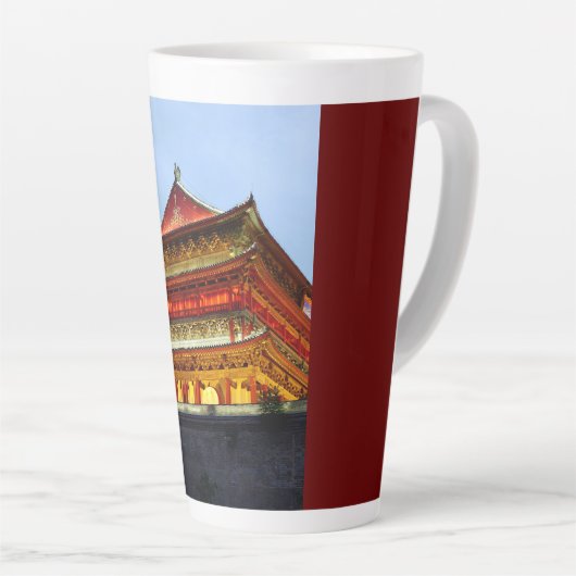 Trommeltoren van Xi'An Latte Mok (Rechterhoek)