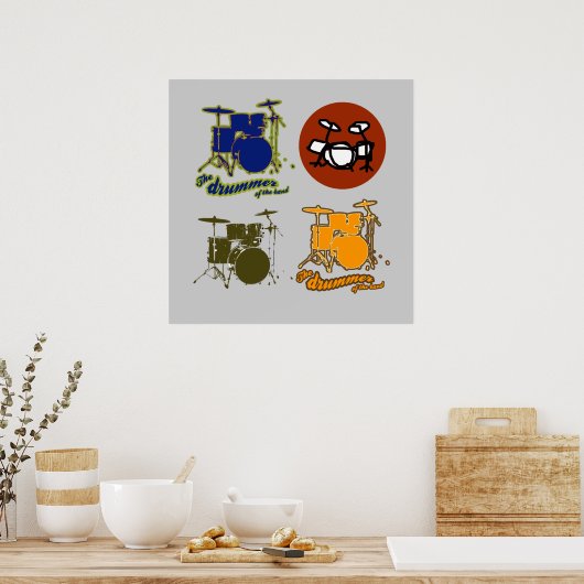 trommelwand poster (Keuken)