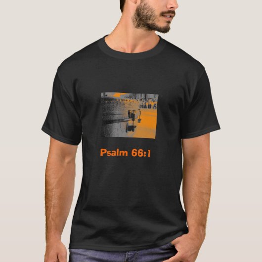 Trommelwerend psalm 66:1 t-shirt (Voorkant)