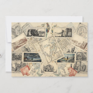 Trompe l'oeil d'une carte d'Italie   P. Verburght