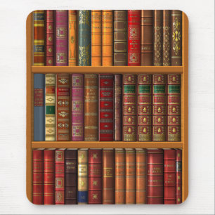 Trompe l'oeil "Franse bibliotheek". Muismat