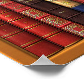 Trompe l'oeil "Franse bibliotheek". Poster (Hoek)