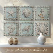 Trompe L'oeil Marine Life Shell Border 1 ID1190e Tegeltje
