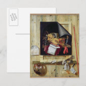 Trompe l'Oeil Stilleven, 1665 Briefkaart (Voorkant / Achterkant)