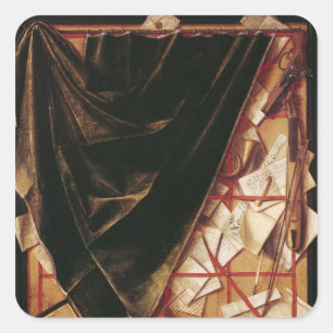 Trompe l'Oeil Vierkante Sticker