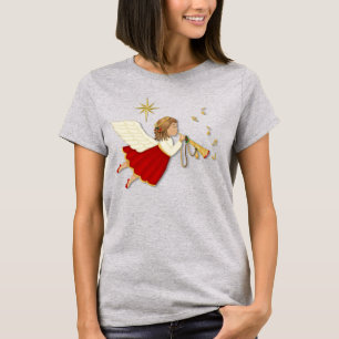 Trompet Angel en Kerstster T-shirt