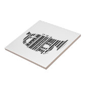 TROMPET BAR CODE Muziektweencodepatroonontwerp Tegeltje (Zijkant)