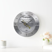 Trompet ~ Bladmuziek ~ Geborsteld Zilver Kleur ~ Grote Klok (Huis)