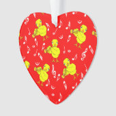 Trompet Chick Muzieknoten Ornament (voorkant)