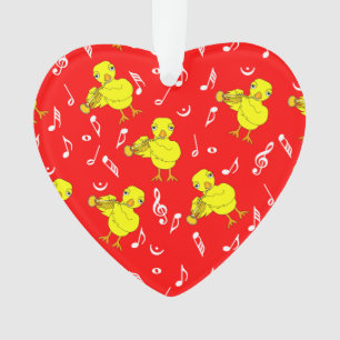 Trompet Chick Muzieknoten Ornament