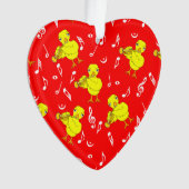 Trompet Chick Muzieknoten Ornament (voorkant)