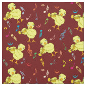 Trompet Chick Muzieknoten Stof (Swatch)