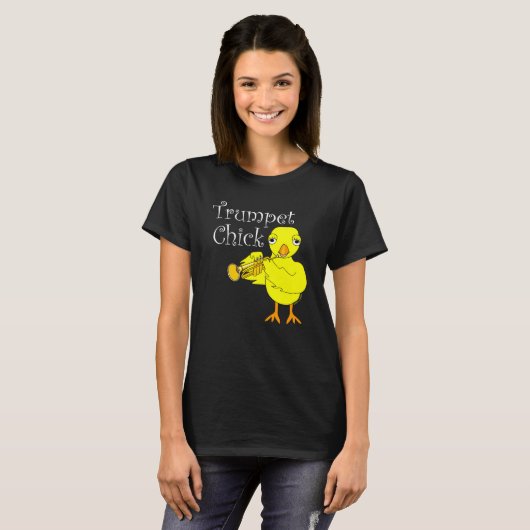 Trompet Chick Tekst T-shirt (Voorkant volledig)