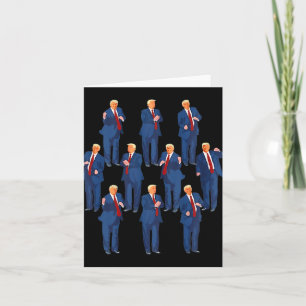 Trompet Dans 4 juli en Trump Vaderdag Kaart