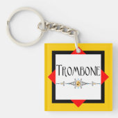 Trompet decoratieve lijn sleutelhanger (Voorkant)