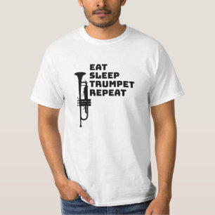 Trompet - Eet Slaaptrompet Herhaal T-shirt