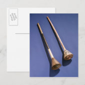 Trompet en houten stop briefkaart (Voorkant / Achterkant)