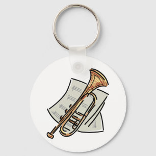 trompet- en tapemuziek sleutelhanger