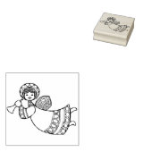 trompet engel kunst stempel (Gestempeld)