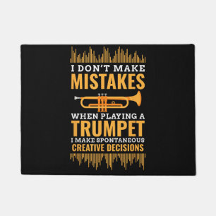 Trompet Grappige Muzikant Band Speler Trompettist  Deurmat