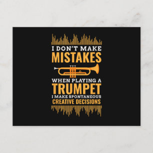Trompet Grappige Muzikant Band Speler Trompettist  Informatiekaartje