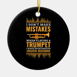 Trompet Grappige Muzikant Band Speler Trompettist Keramisch Ornament