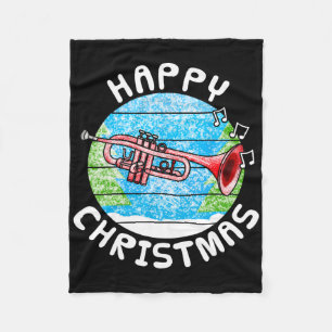 Trompet Kerst Trompettist Br Muzikant Muziekleraar Fleece Deken