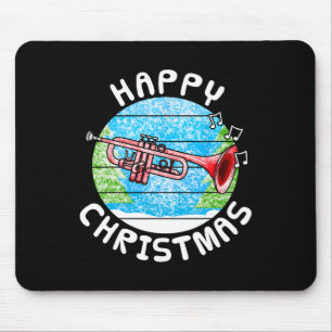 Trompet Kerst Trompettist Br Muzikant Muziekleraar Muismat