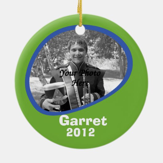 TROMPET met Foto Lijst Keramisch Ornament (Achterkant)