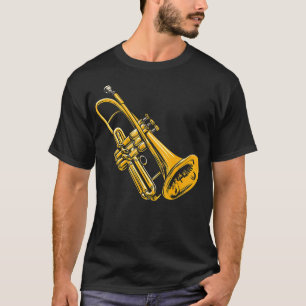 Trompet Muziek Instrument Grafische Kunst Trompet T-shirt
