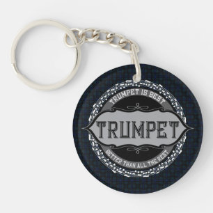 Trompet Muziek Nota Cirkel Sleutelhanger