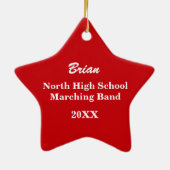 Trompet muziek Red Star Keramisch Ornament (Achterkant)