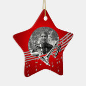 Trompet muziek rood keramisch ornament (Rechts)