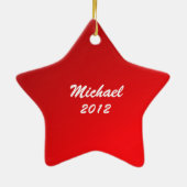 Trompet muziek rood keramisch ornament (Achterkant)