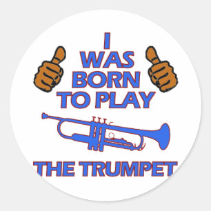 trompet Muzikale design Ronde Sticker
