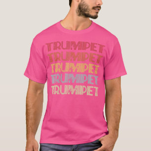 Trompet Retro Style Design voor trompet speler T-shirt