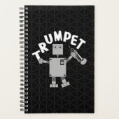Trompet Robot Witte Tekst Planner (Voorkant)