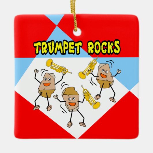 Trompet Rocks Keramisch Ornament (Voorkant)