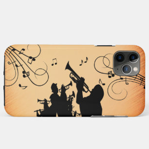 Trompet Sectie Jazz Muziek Oranje  iPhone 11 Pro Max Hoesje