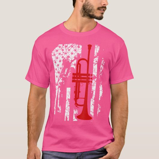 Trompet Shirt - Trumpet Flag Shirt (Voorkant)